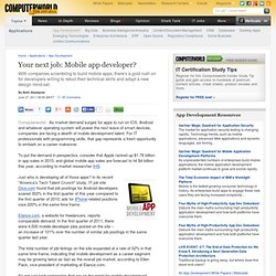 Your next job: Mobile app developer?