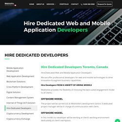 Hire Web and Mobile App Developers in Toronto, Canada