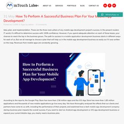 Mobile app development business plan