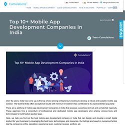 Top 10+ Mobile App Development Companies in India