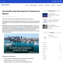 Top Mobile App Development Company in Boston