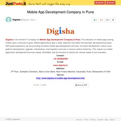Mobile App Development Company in Pune