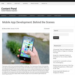 Mobile App Development: Behind the Scenes
