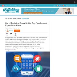 List of Tools that Every Mobile App Development Expert Must Know