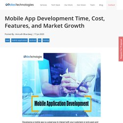 Mobile App Development Time, Cost, Features, and Market Growth