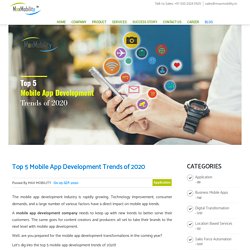 Top 5 Mobile App Development Trends of 2020 - MaxMobility Blog