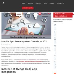 Mobile App Development Trends In 2021