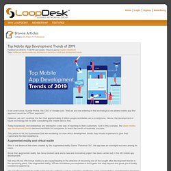 Top Mobile App Development Trends of 2019