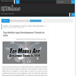 Top Mobile App Development Trends In 2019