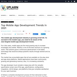Top Mobile App Development Trends in 2021 - Deorwine Infotech
