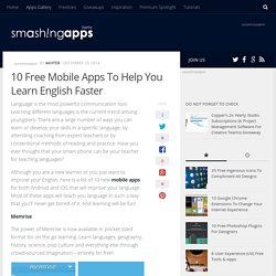 10 Free Mobile Apps To Help You Learn English Faster