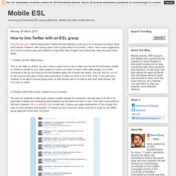 How to Use Twitter with an ESL group