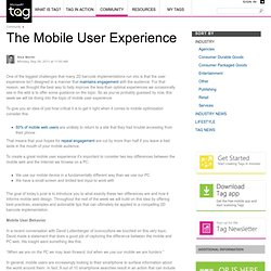 The Mobile User Experience
