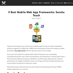5 Best Mobile Web App Frameworks: Sencha Touch
