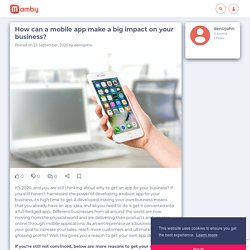 How can a mobile app make a big impact on your business? - Mamby
