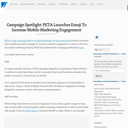 Mobile Marketing Case Study: PETA Emoji Advertisement