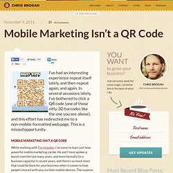 Mobile Marketing Isn’t a QR Code