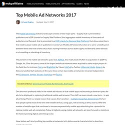 Top Mobile Ad Networks 2017 - mobyaffiliates