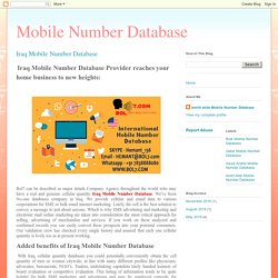 Mobile Number Database: Iraq Mobile Number Database
