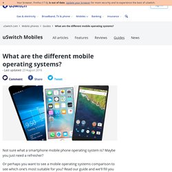 Mobile operating systems - what are they and which is best?