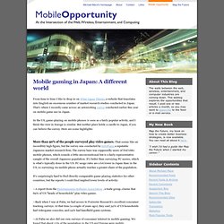 Mobile gaming in Japan: A different world