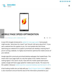 Mobile Page Speed Optimization