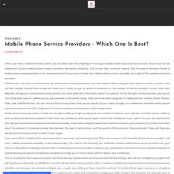 Mobile Phone Service Providers - Which One Is Best?