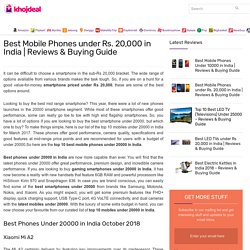 Best Mobile Phones under Rs. 20,000 in India