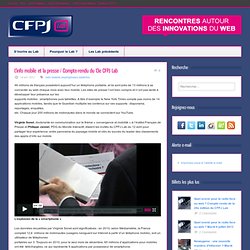 L'info mobile et la presse - Compte-rendu du 13e CFPJ Lab