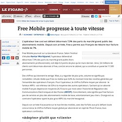 Sociétés : Free Mobile progresse à toute vitesse