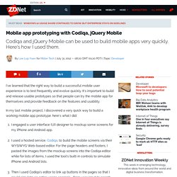 Mobile app prototyping with Codiqa, jQuery Mobile