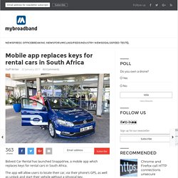 Mobile app replaces keys for rental cars in South Africa
