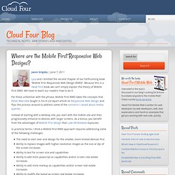 Where are the Mobile First Responsive Web Designs? « Cloud Four