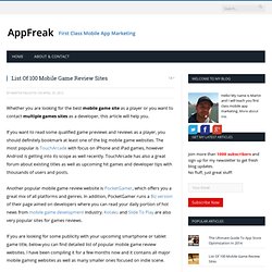 List Of 100 Mobile Game Review Sites - AppFreak