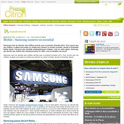 Mobile : Samsung numéro un mondial