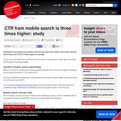 CTR from mobile search is three times higher: study