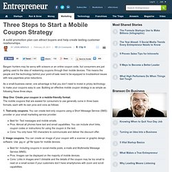 Three Steps to Start a Mobile Coupon Strategy