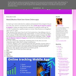 Mobile app technology blogs: Most Effective Work from Home Online apps