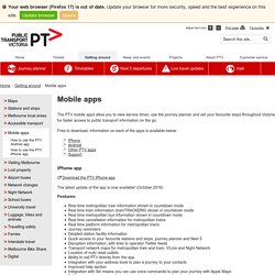 Mobile apps - Public Transport Victoria
