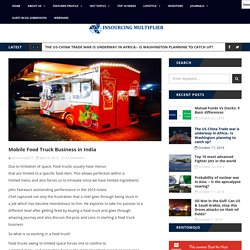 Mobile Food Truck Business in India