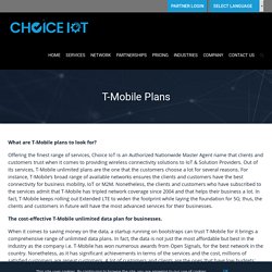 T-Mobile Unlimited Internet Plans, T-Mobile Unlimited Internet Data Plans