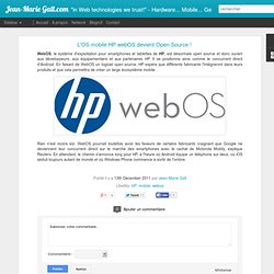 L'OS mobile HP webOS devient Open Source