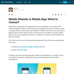 What Is The Difference Between A Mobile Website And A Mobile App?