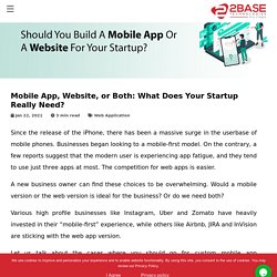 Mobile App, Website, or Both: What Does Your Startup Really Need?