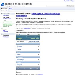 Django Mobile Admin