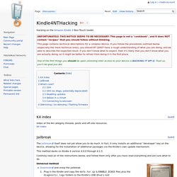 MobileRead Wiki - Kindle4NTHacking