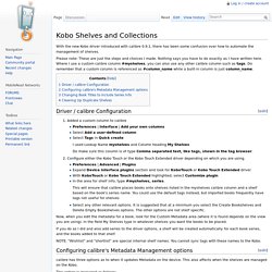 Wiki - Kobo Shelves and Collections