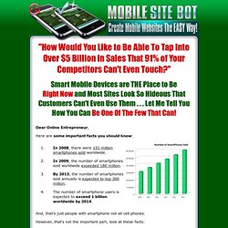 MobileSiteBot.com - Create Mobile Websites The EASY Way!