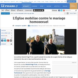 France : L'Église mobilise contre le mariage homosexuel
