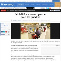 France : Mobilité sociale en panne pour les quadras